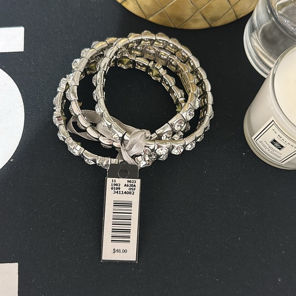 Silver rhinestones bracelet set - Picture 9 of 9